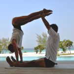 Partner yoga, jedi box exercise